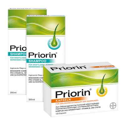 2x Priorin Shampoo und Kapseln 120er 1 stk von Bayer Vital GmbH PZN 08100192
