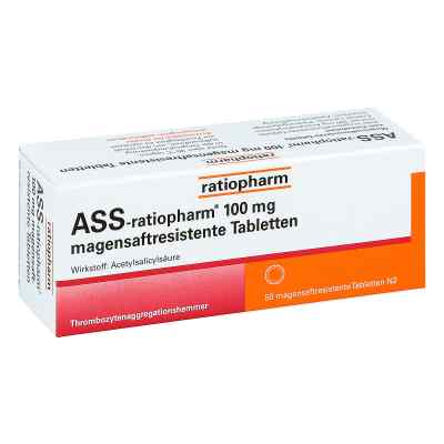 Ass ratiopharm 100 mg magensaftresistent Tabletten 50 stk von ratiopharm GmbH PZN 12587482
