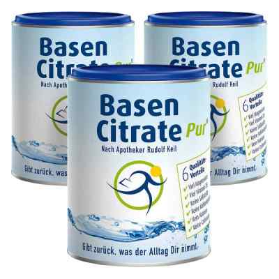 Basen Citrate Pur Pulver nach Apotheker Rudolf Keil 3x216 g von MADENA GmbH & Co.KG PZN 08100175