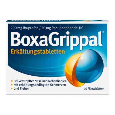 Boxagrippal Erkältungstabletten 200 mg/30 mg Fta 10 stk von ANGELINI Pharma Österreich Gmb PZN 12460445