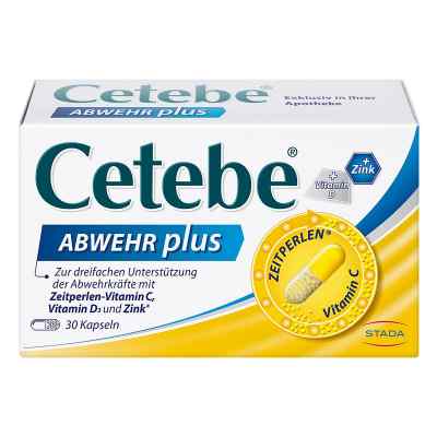 Cetebe Abwehr plus Vitamin C+vitamin D3+zink Kapsel (n) 30 stk von GlaxoSmithKline Consumer Healt PZN 02408188
