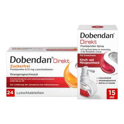 Dobendan Set gegen Halsschmerzen zuckerfreies Duo 1 stk von Reckitt Benckiser Deutschland PZN 08100486