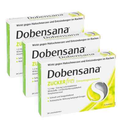 Dobensana Zuckerfrei Zitronengeschmack 1,2mg 0,6mg 3x24 Pck von Reckitt Benckiser Deutschland PZN 08100121