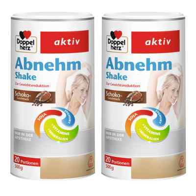 Doppelherz Abnehm Shake Schoko 2er Paket 2x 500g  von Queisser Pharma GmbH & Co. KG PZN 08100106