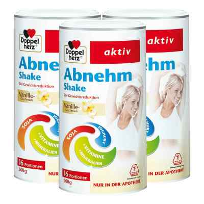 Doppelherz Abnehm Shake Vanille 3er Paket 3X500 g von Queisser Pharma GmbH & Co. KG PZN 08130254