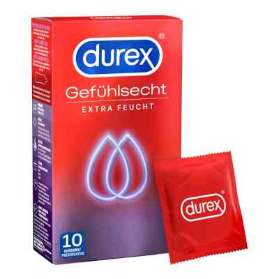 Durex Gefühlsecht extra feucht Kondome 10 stk von Reckitt Benckiser Deutschland PZN 06730320