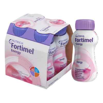 Fortimel Energy Erdbeergeschmack 4X200 ml von Nutricia GmbH PZN 01125318
