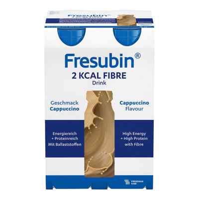 Fresubin 2 kcal fibre Drink Cappuccino Trinkflasche 4X200 ml von Fresenius Kabi Deutschland Gmb PZN 06964443