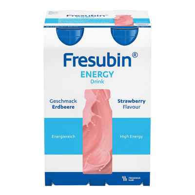 Fresubin Energy Drink Erdbeere Trinkflasche 4X200 ml von Fresenius Kabi Deutschland Gmb PZN 03692470