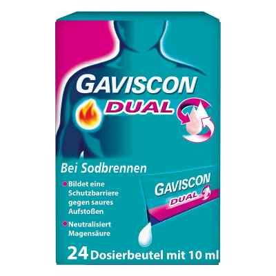 Gaviscon Dual 500mg/213mg/325mg Suspens.im Beutel 24X10 ml von Reckitt Benckiser Deutschland PZN 04363834