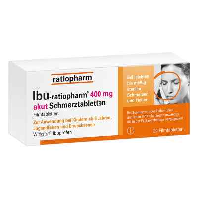 IBU-ratiopharm 400 akut Schmerztabletten 20 stk von ratiopharm GmbH PZN 00266040
