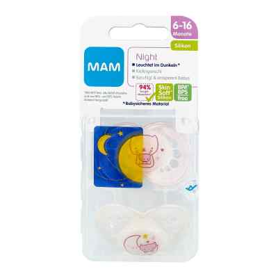 Mam Night Silikon 6-16 Monate für Mädchen 2 stk von MAM Babyartikel GmbH PZN 12669501