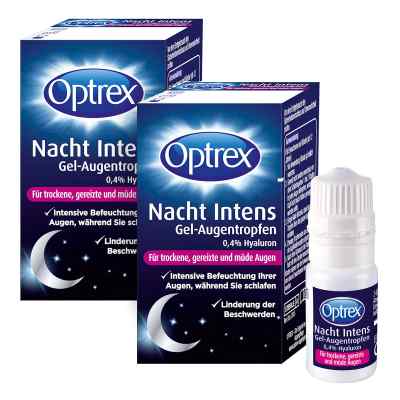 Optrex Nacht Intens Gel-Augentropfen 0,4 Hyaluron 2x10 ml von Reckitt Benckiser Deutschland PZN 08100005