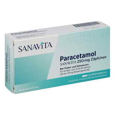 Paracetamol Sanavita 250 mg Zäpfchen 10 stk von  PZN 14416394