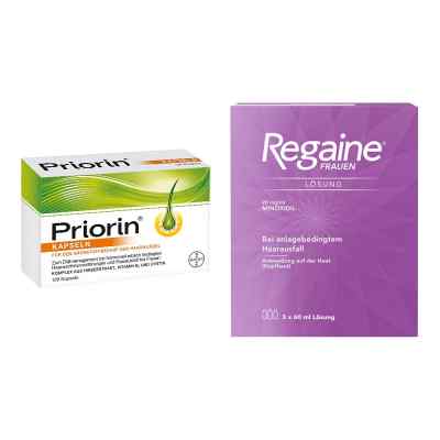 Priorin Neu Kapseln bei Haarausfall + Regaine Frauen 1 Pck von  PZN 08100576