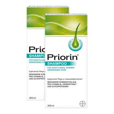 Priorin Shampoo für kraftlos.dünner werdendes Haar 2x200 ml von Bayer Vital GmbH PZN 08100080